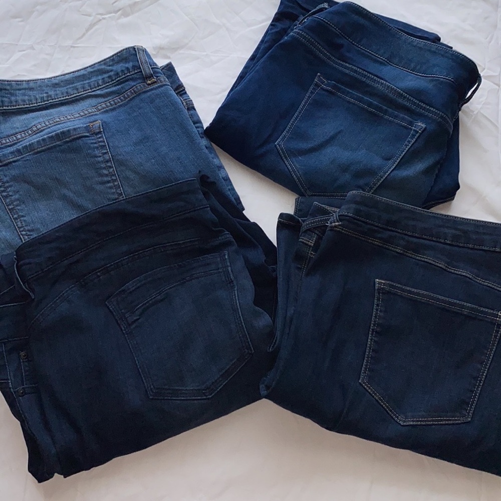 Plus size Jean Lot 4 pair 22-24 Torrid Maurice’s